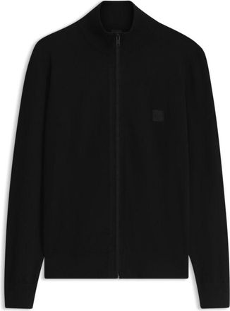 BOSS Knit jacket in cotton and cashmere