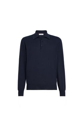 Brunello Cucinelli Polo-style sweater in Navy Blue at Nordstrom, Size 56 It