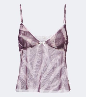 Bananhot Top Solay con stampa e pizzo