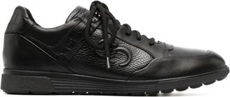 Casadei Zwarte leren sneakers - Heren - Sneakers - Zwart - 44 EU - Leer - Schoenen