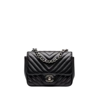 Chanel Pre-owned Mini Chevron Classic Flap - - Pre-owned - Donna - Nero - ONE SIZE