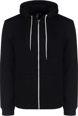 SOULSTAR Soul Star Mens Adults Berkeley Full Zip Through Hooded Sweatshirt Tops Black M - 36-38