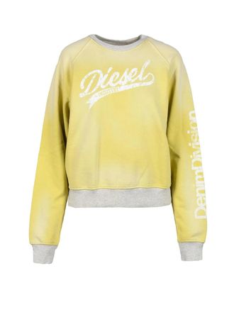 Diesel Acid Green Cotton Crewneck Regular Sweatshirt