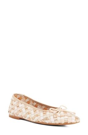 Dune London Heat Leather Ballet Flat in Cream at Nordstrom, Size 11Us