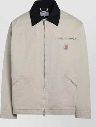 Carhartt Work in Progress jacket contrast collar front pocket design