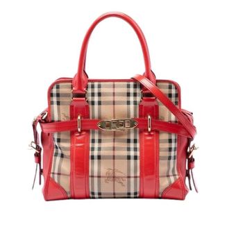 Burberry Pre-owned Minford Portrait Satchel - Dames - Vintage Handtas - Rood - ONE Size - Leer - Vintage
