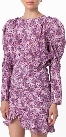 Isabel Marant Ladies Pink Zarga Chiffon Fabric Blouse, Brand Size 36 (US Size 2)