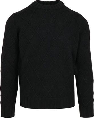 FILIPPO DE LAURENTIIS Filippo De Laurentis Sweaters Zwart - Heren - Ronde hals truien - Zwart - XL - Wol - Truien & Vesten