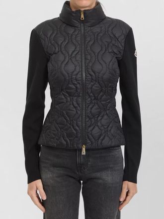 Moncler padded nylon front zip cardigan jacket