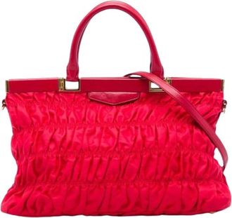 Prada Pre-owned Vintage Satchel - Dames - Vintage Handtas - Rood - ONE Size - Leer - Vintage