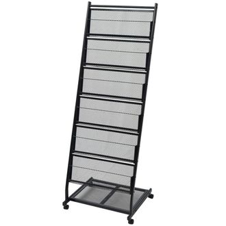 Berkfield Home Magazine Rack 47.5x43x133 cm Black A4