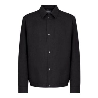 HUGO BOSS Bomber Jackets, male, Black, Size: XL P-Carper Coach Wg261