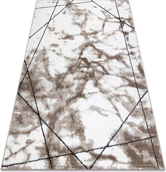 RugsX Rugsx - Alfombra Moderna Cozy Lina, Geom&eacute;trico, M&aacute;rmol - Structural Dos Niveles De Vell&oacute;n Marr&oacute;n Brown 140x190 Cm