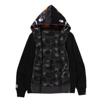 A Bathing Ape Color Camo Reversible Shark Full Zip Hoodie Black 0ZXSWM004151QBKX
