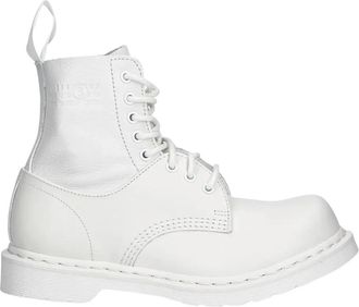 Maison Margiela 1460 Veterlaarzen met veters - Dames - Veterlaarzen - Wit - 37 EU - Leer - Schoenen