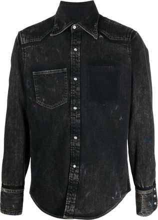 Maison Margiela front press-stud fastening jacket - unisex - Cotton - 42 - Black