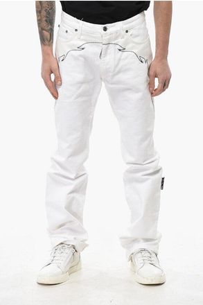 Off-white 5-Pocket Trousers DIAG STITCH with Embroidery and Satin Inse size 31