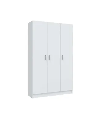 F.R.S. Armario Multiusos Tres Puertas Milan En Blanco, 109 Cm(ancho) 180 Cm(altura) 37 Cm(fondo)