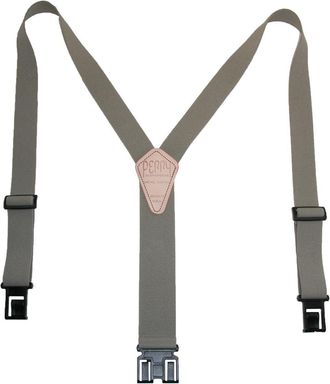 Perry Suspenders Mens Tall Elastic 1.5 Inch Wide Hook End Braces, Tan