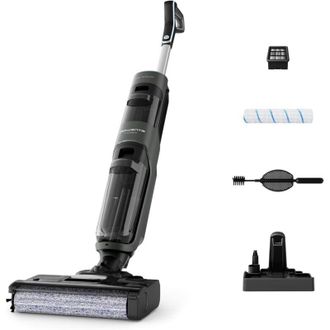 Rowenta X-Clean 4, Lavapavimenti Senza Fili con Auto-Propulsione e Rilevazione Automatica dello Sporco, Doppio Serbatoio e Sistema di Autopulizia