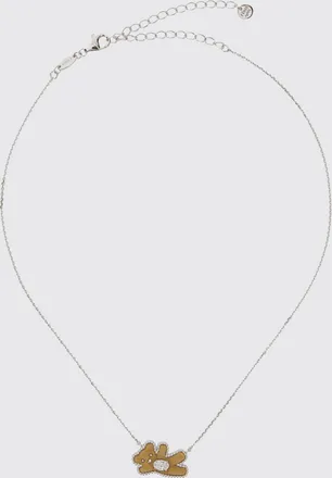 Yvmin Girocollo in argento con pendente Teddy Bear e zirconi per un look pop