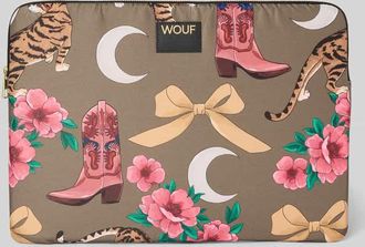 Wouf Laptoptasche mit Logo-Patch Modell Rodeo in Oliv, Größe 1