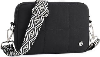 Generic Crossbody Wallet Purse for Women and Girls, Crossbody Bags with Graphic In Adjustable Strap Portable Lightweight Shoulder Sling Bag (Black)