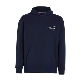 Tommy Jeans Signature Logo Relaxed Hoodie - - Sweatshirts & Hoodies - Uomo - Blu - S