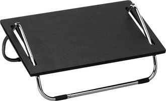 Safco Adjustable Footrests - 5 Adjustable Height - Black, Silver - 1 Each