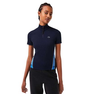 Lacoste Heren Ritssluiting Polo Shirt (Marineblauw)