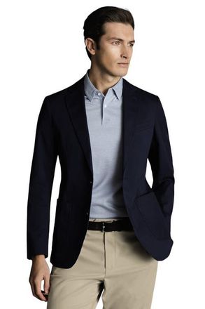 CHARLES TYRWHITT Cotton Stretch Slim Fit Jacket in Navy at Nordstrom, Size 40