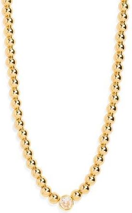 BaubleBar Pisa Cubic Zirconia Beaded Necklace in Gold at Nordstrom Rack