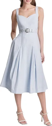 DKNY Dkny Linen-Blend Midi Dress