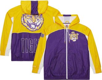 Mitchell & Ness Mens Mitchell & Ness White LSU Tigers Big Shot Premium Full-Zip Windbreaker at Nordstrom, Size Xx-Large