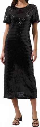Sugarlips Sherry Liviana Sequin Midi Dress In Black