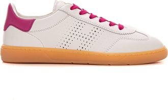 Hogan Sneakers in pelle con lacci Cool Bianco-fucsia Hogan Donna
