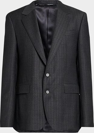 Dolce & Gabbana Men & apos;s Wool Tonal Stripe 2-Button Suit Jacket