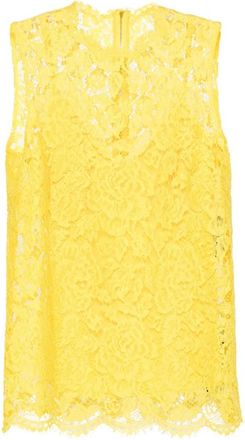 Dolce & Gabbana TOP - Dames - Blouses - Geel - S - Katoen - Overhemden