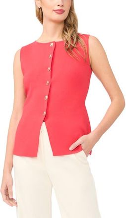 Ted Baker Sleeveless Button-Up Shirt in Red Kiss at Nordstrom, Size X-Large