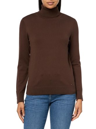 Tommy Hilfiger Womens Cotton Lightweight Turtleneck Sweater, Chicory, Small
