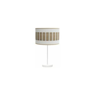 Fabrilamp Fabrilamp - Sobremesa Alto Ivanna 1xe27 Blanco/blanco-madera Clara 62x30x30 Cm