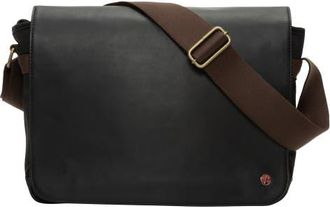 Manhattan Portage Waxed Nylon Sheridan Messenger Bag in Black at Nordstrom, Size Large