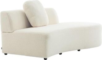 Sweeek Sof&aacute; de borreguito, 3 plazas, crema