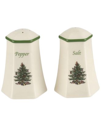 Spode Christmas Tree Hexagonal Salt & Pepper Set