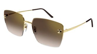 Cartier Brown Butterfly Ladies Sunglasses CT0333S 002 59