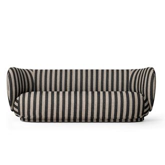 Ferm Living Rico Sofa, 3-Sitzer, sand / schwarz (Louisana)