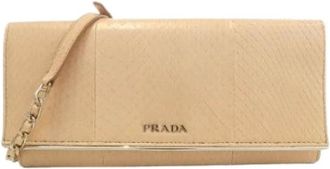 Prada Pre-owned Ayers Metal Chain Wallet - - Pre-owned - Donna - Beige - ONE SIZE