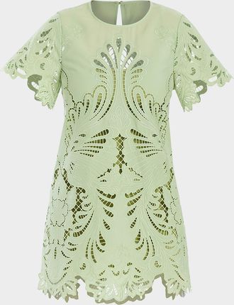 Mestiza New York Lupe Cutout Embroidered Mini Dress