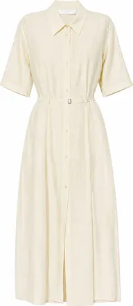 Tela Banana Cherry Buttoned Belted Linen-Blend Maxi Dress