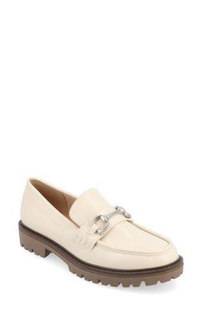 Journee Collection Jessamy Lug Loafer in Off White at Nordstrom Rack, Size 8.5